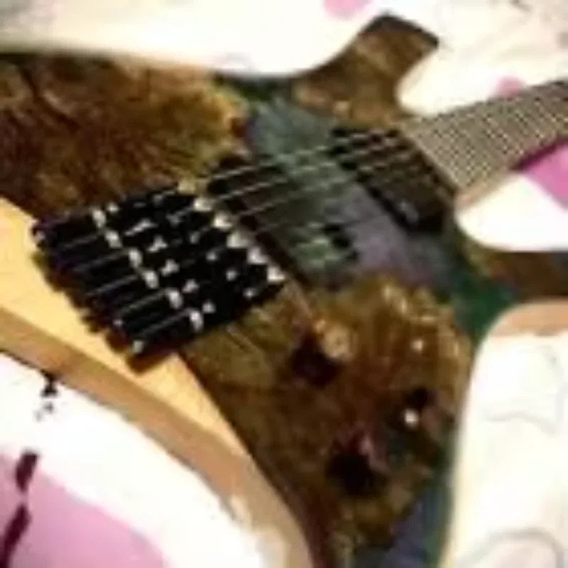 

Classic Fanned Steel Headless Guitar Bridge Set, Black, 8-Piece for 8 String Electric Guitar Parts