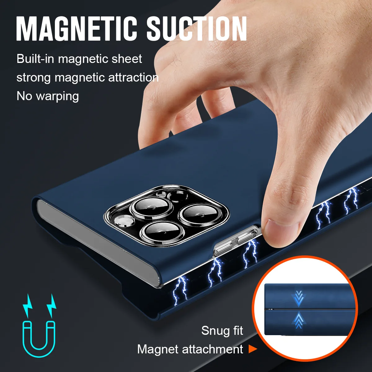 For iPhone 13 14 15 Pro Max Plus Case Magnetic PU Flip Leather Case With Pen Holder + Stylus Luxury Stand Cover Coque Slots Blue