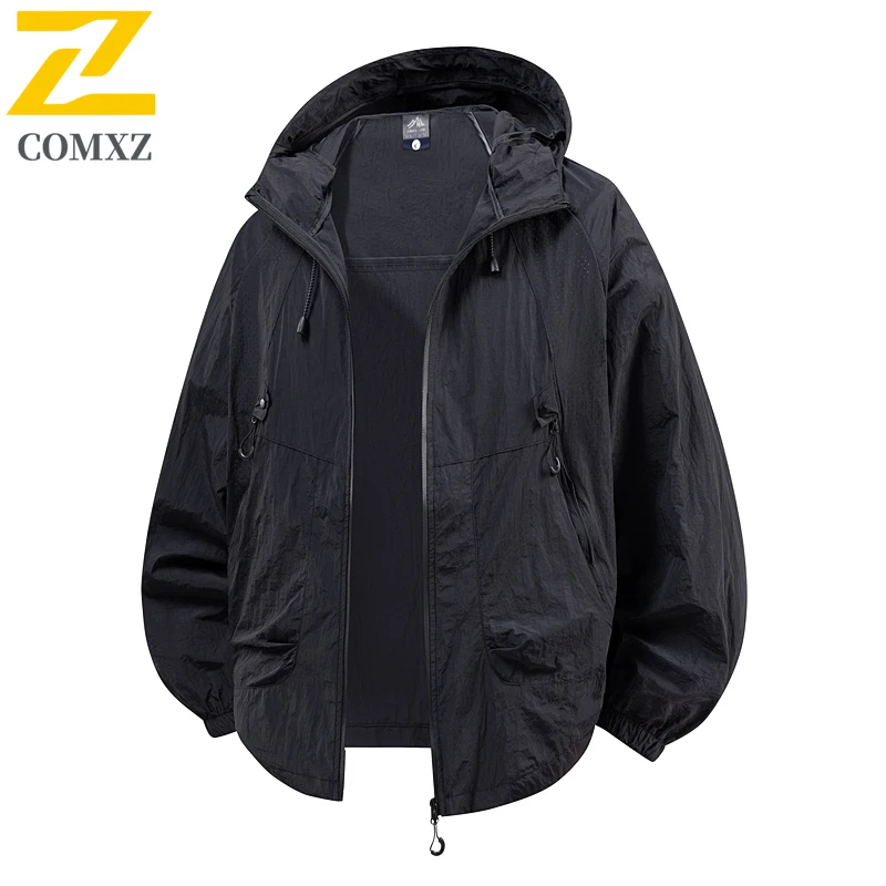 

Ice Silk Men Sun Protection Jacket Ultra Light Fast Drying Breathable UPF50+UV Resistant Hooded Skin Jacket Fishing Cycling Coat