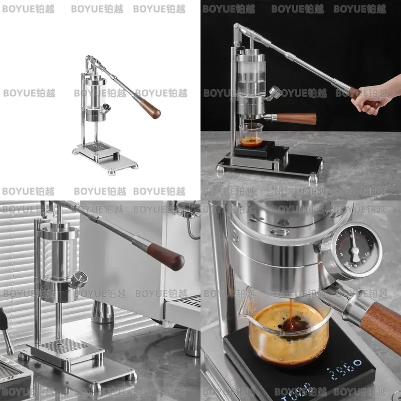 Manual Espresso Coffee Maker 58mm Portafilter Hand Press Machine Home Barista Italian Style Concentrated Extraction Device