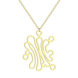 QIAMNI Stainless Steel Golgi Necklace Pendant Organelle Biology Choker Science Teacher Gift Party Christmas Jewelry collar mujer