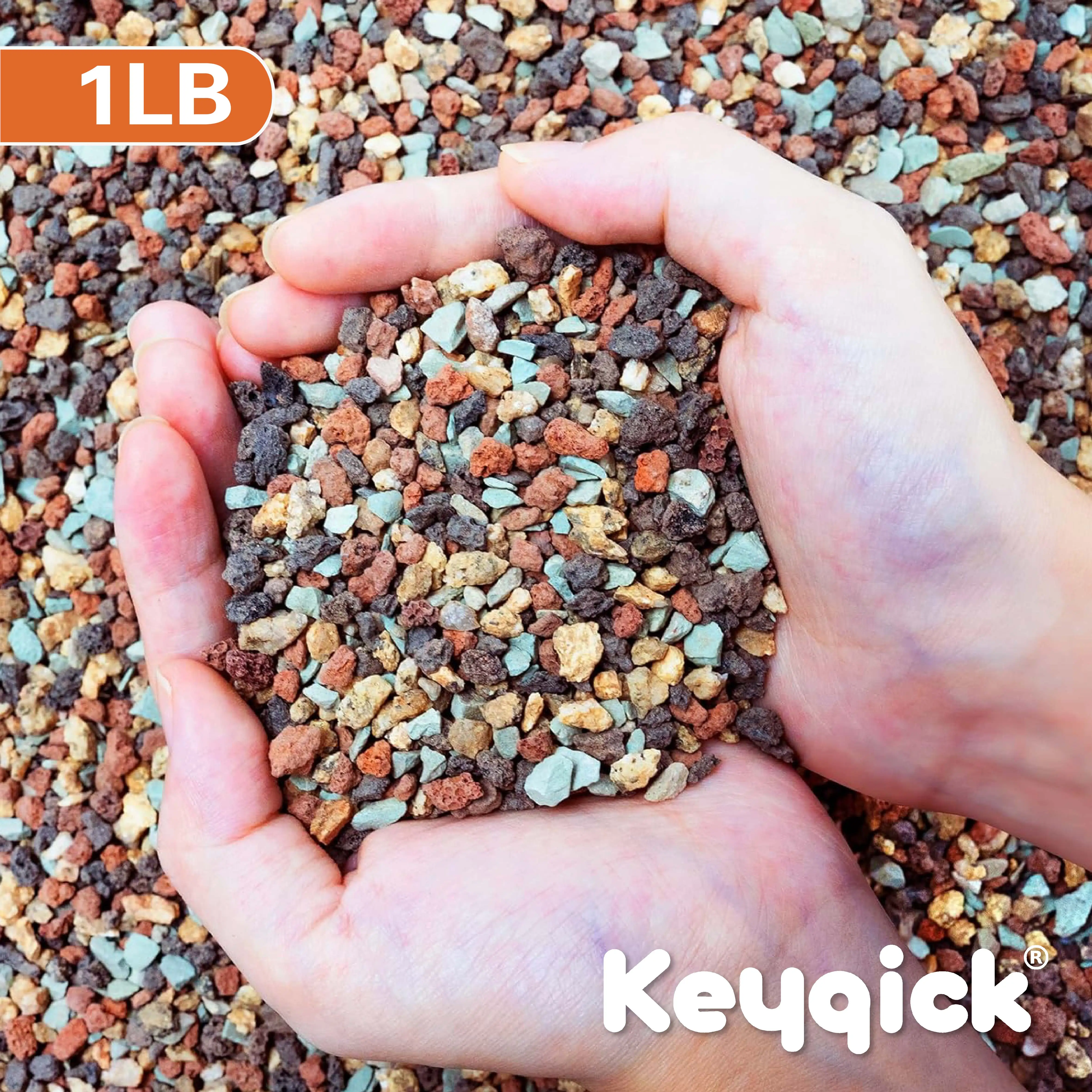1lbs Natural Color Mixed Gravel for Plant Vase Filler, 3-6mm (0.12-0.24