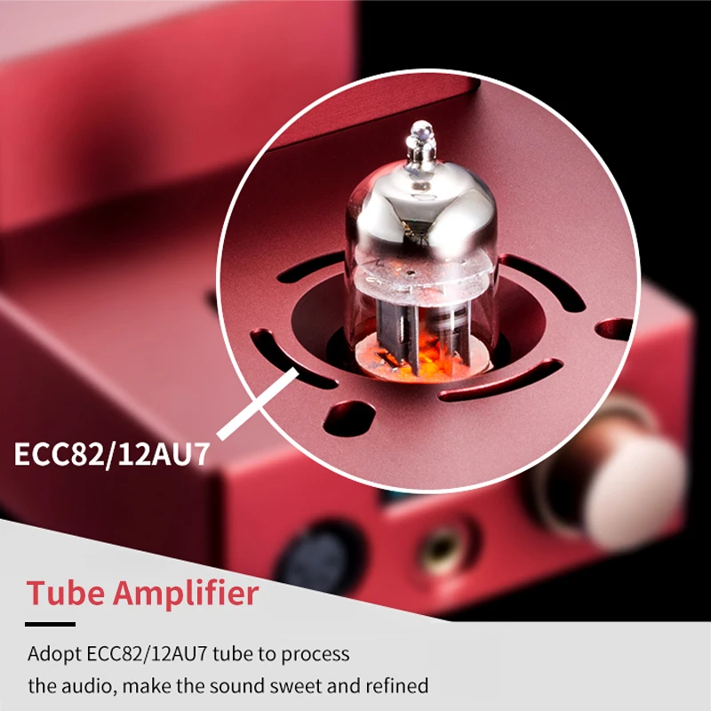 XDUOO TA-10R Tube Headphone Amp AK4493EQ DAC ECC82/12AU7 Tube Amplifier XMOS USB DSD DAC CLASS A Headphone Amplifier TA10R