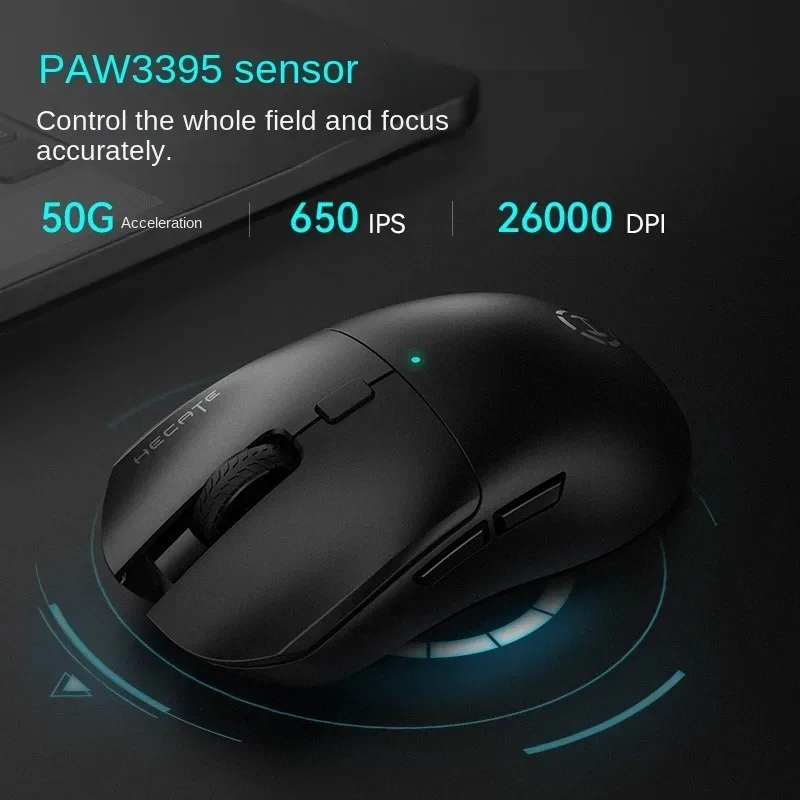 G3M PRO Wireless Mouse Bluetooth Three Mode Esports Silent Game Office Photoelectric Self-charging 26000DPI3395PAW