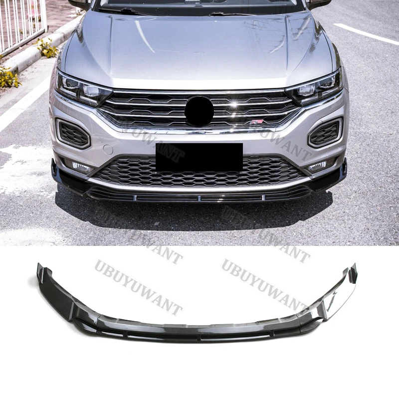 For VW T-Roc / T Roc TSI TDI 2017-2021 Front Bumper Lip Spoiler Splitters Body Kit Aprons Cover Guard Trim