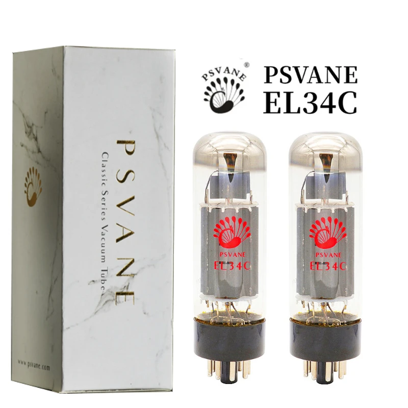 PSVANE EL34C HIFI Audio Tubes  Vacuum Tube Replaces EL34 EL34B 5881 6L6G 6CA7 6P3P KT77 Factory Precision Matched and Tested