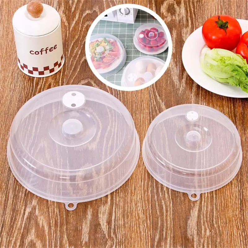 Large Microwave Splatter Cover Lid With Steam Vent Fresh Keeping Kitchen Stackable Sealing Disk Cover Universal Plate Bowl Cover