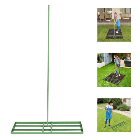 Lawn Leveling Rake Heavy-duty Lawn Leveler Tool for Garden Golf Lawn Far