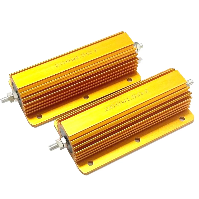 1pcs RX24 200W Aluminum Power Metal Shell Case Wirewound Resistor 0.01 0.05 0.4 0.8  1 2.2 2.5 4 5 8 9 10 22 47 51 85 4K 22K Ohm