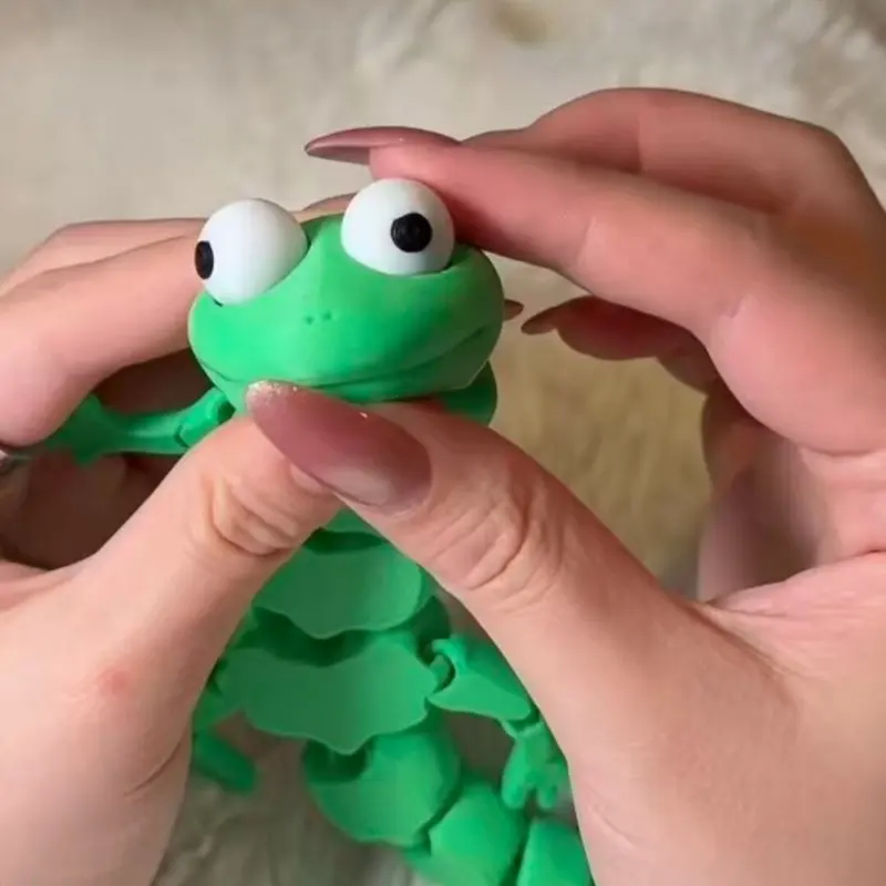 Cute Hoppers Lizard Tom Figure Articulated 3D Printed Beaver Keychain Pendant Anime Peripheral Desktop Ornament Creative Gift