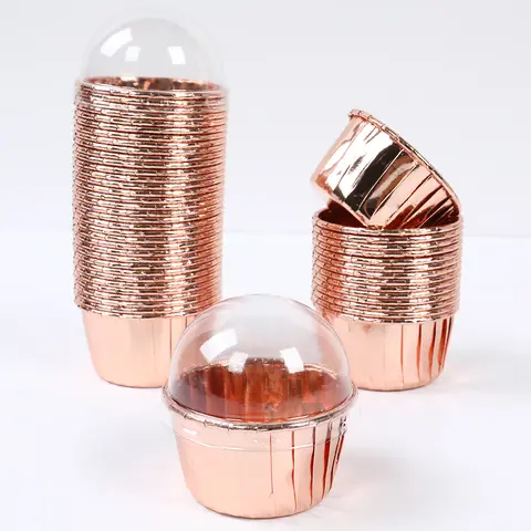 50 पीस पारदर्शी केक बॉक्स कंटेनर पारदर्शी कपकेक डोम पेस्ट्री बेकिंग पैकेजिंग बॉक्स शादी पार्टी की आपूर्ति उपहार सजावट 6 best sales केक पैकेजिंग - №6