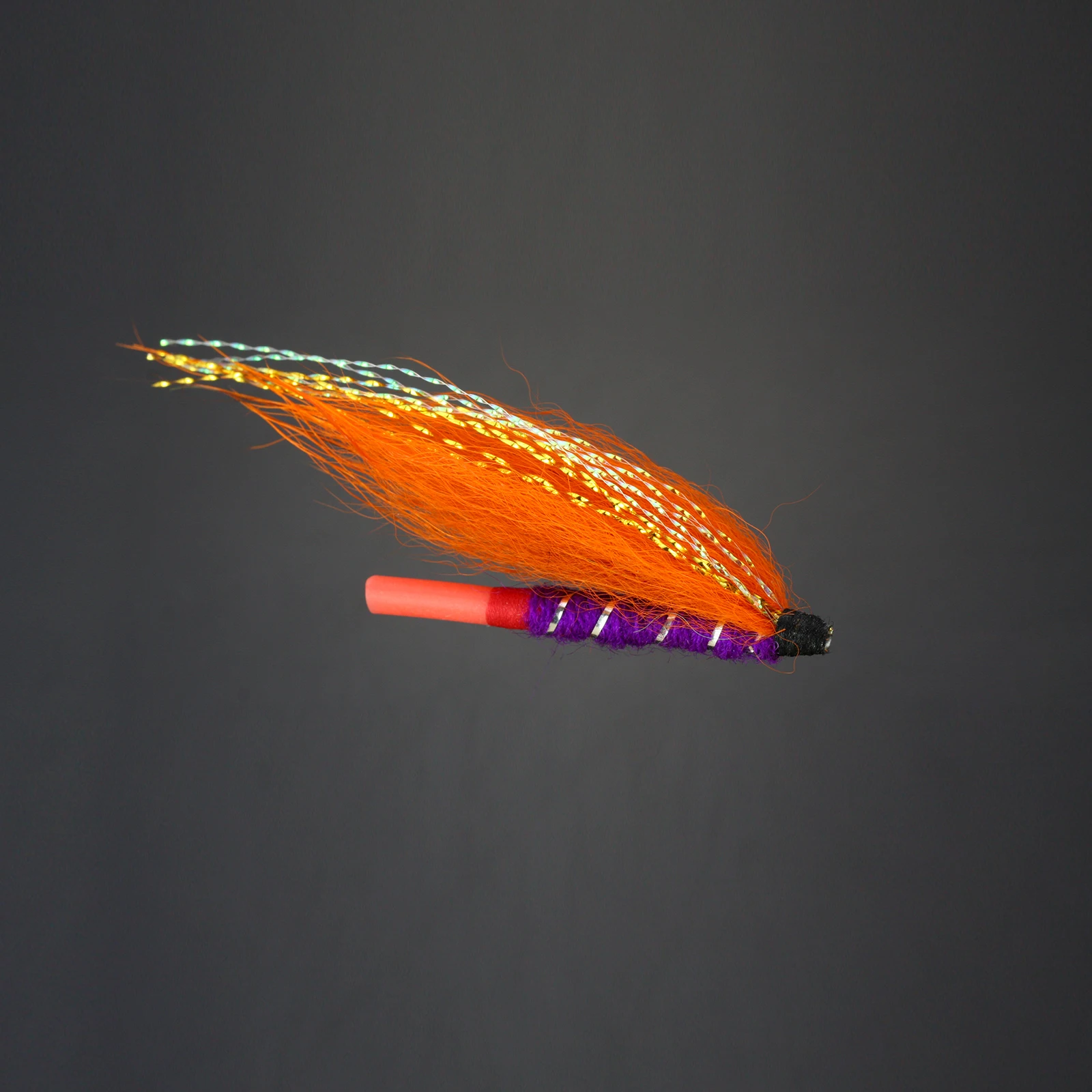 100 Pcs Tube Fly Purple/Orange Salmon And Sea Trout Fly Fishing Flies Lures