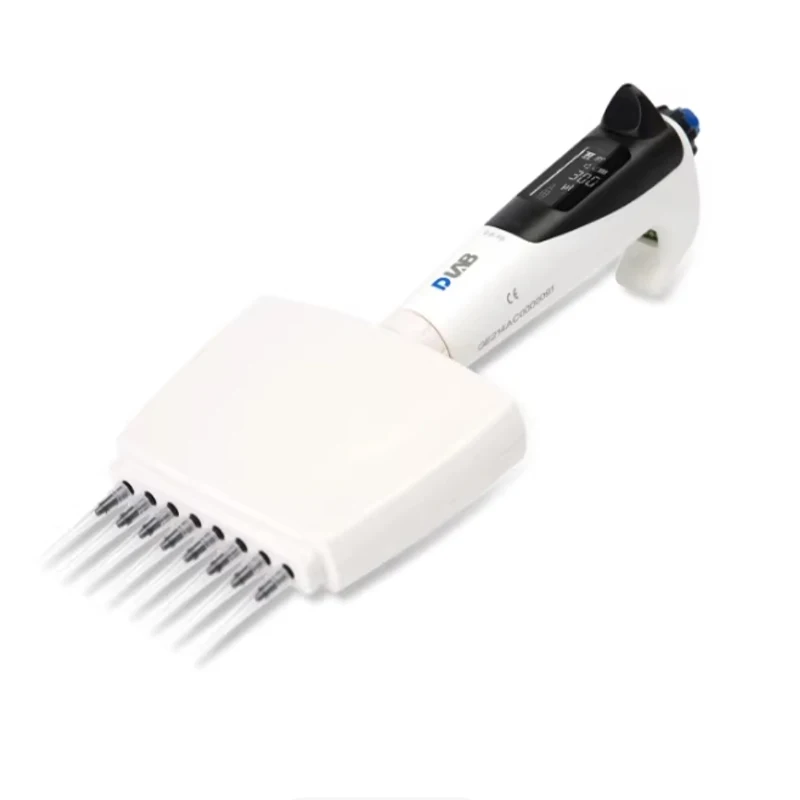 DLAB Multifunctional Electric 8-Channel Pipette (0.5-10μl/10-100μl/30-300μl) - Laboratory Pipette