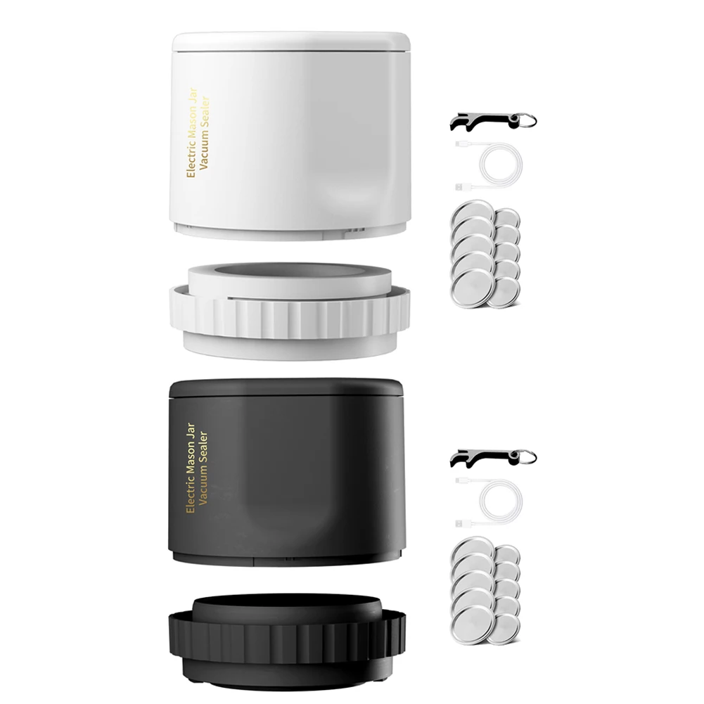 Zgrzewarka próżniowa do słoików Mason Zestaw pompy próżniowej do uszczelniania próżniowego Akumulatorowa maszyna do zamykania próżniowego konserwowania Elektryczne automatyczne przybory kuchenne