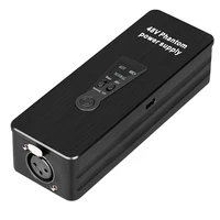 Fuente de alimentación fantasma, interruptor portátil recargable de 48V/12V para micrófonos de condensador/escopeta, preamplificador de micrófono, estudio de grabación