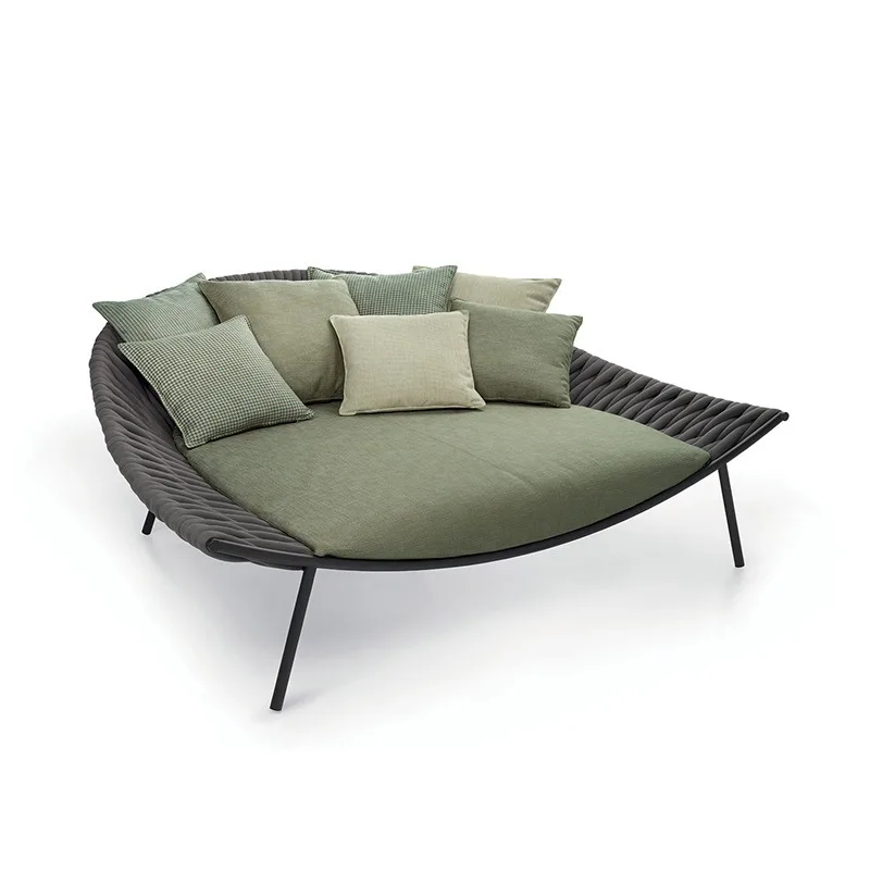 

Modern and durable powder-coated outdoor aluminum alloy leisure sofa set waterproof cushion, suitable for swimming pools