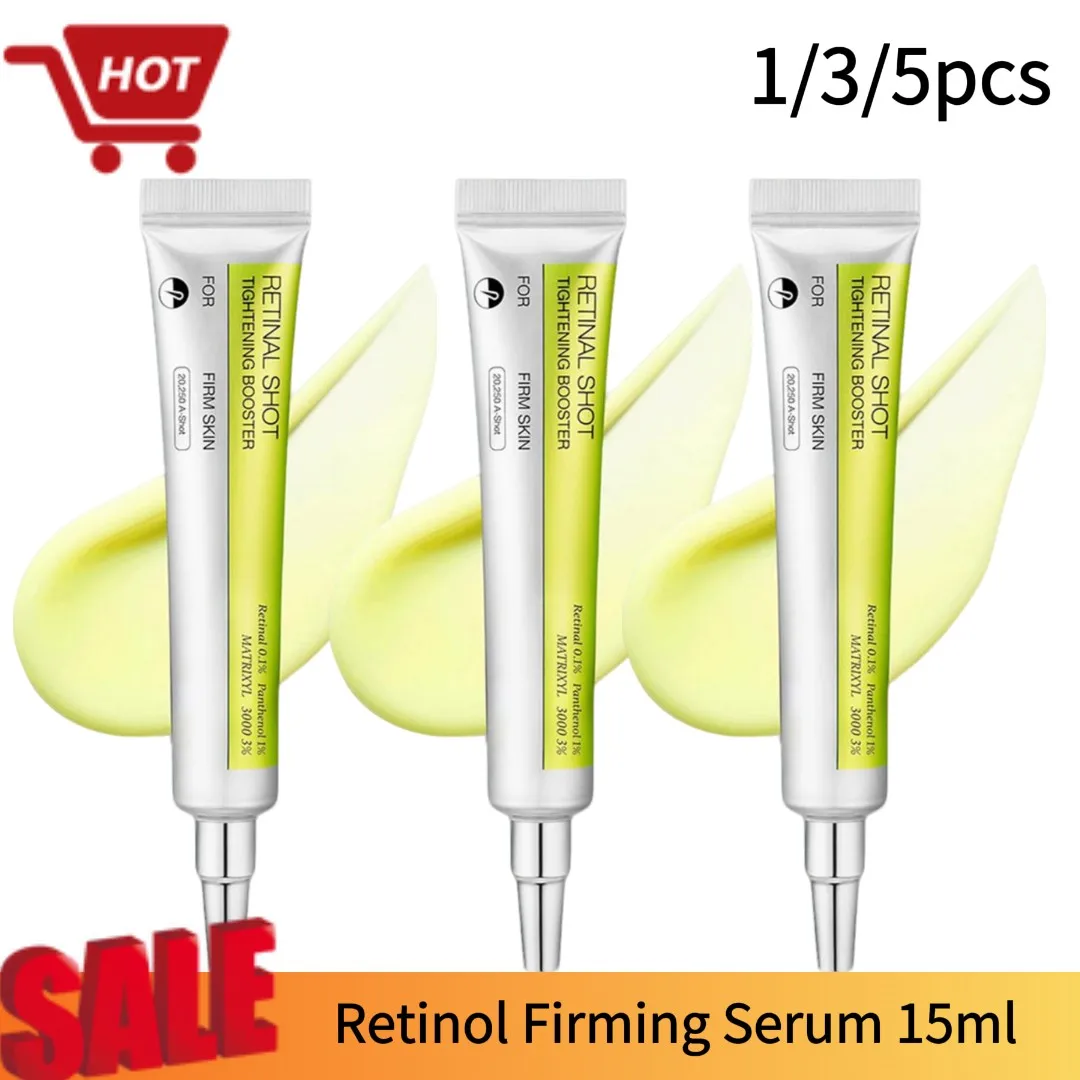 Retinol Firming Serum 15ml Portable Refreshing Lightweight Skin Care Essence Smooth Fine Lines Rejuvenate Repair Hydrating New