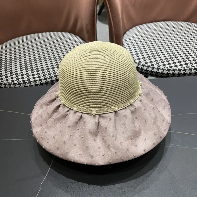 

New F Series Pearl Hat for Women Luxurious Exquisite Versatile Knitted Breathable Elegant Travel Shopping Must Wear Attractive