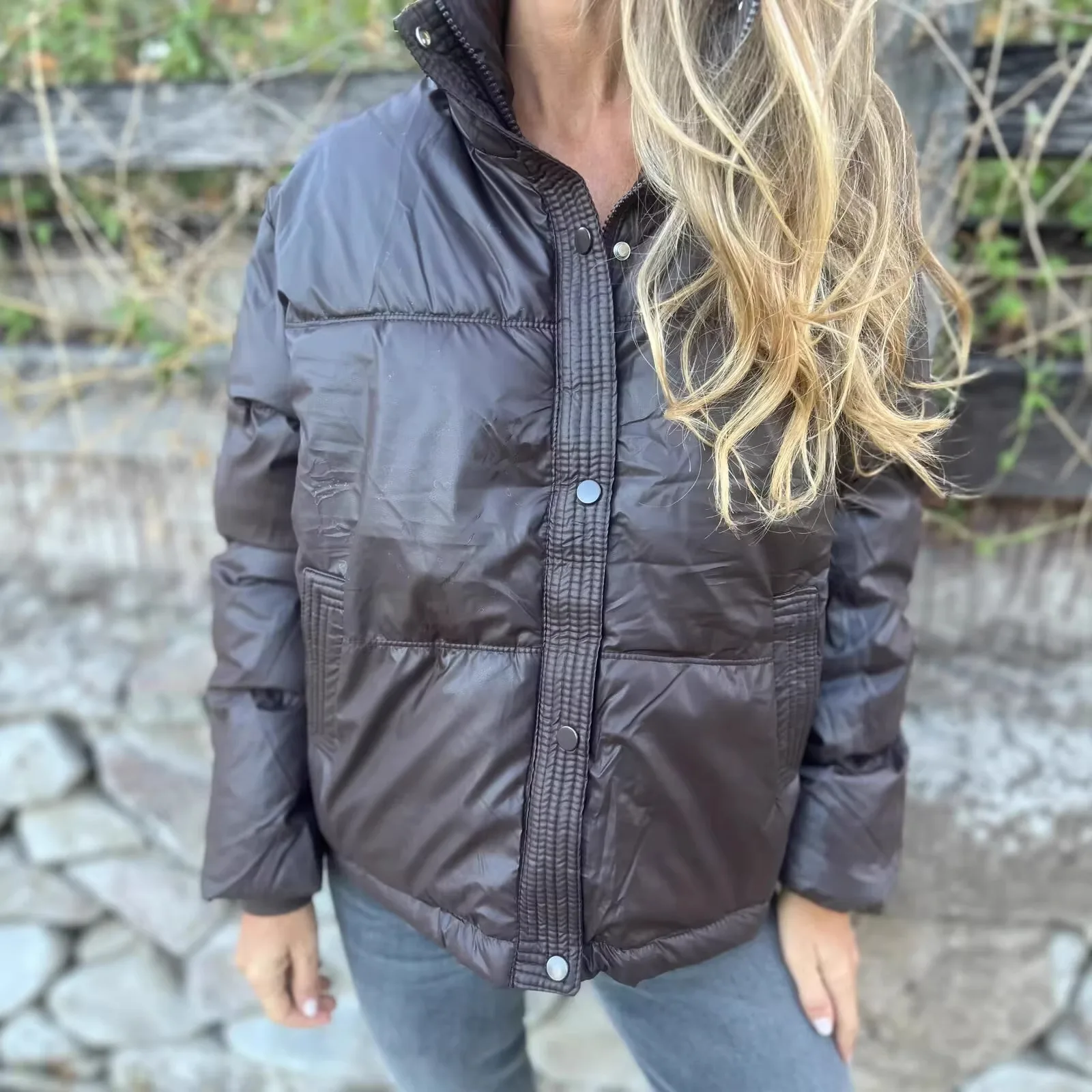 

Women Coat Parka Jacket 2026 Fashion New Spring Summer Women's Stand Collar Padded Cotton Coat Stylish Outerwear