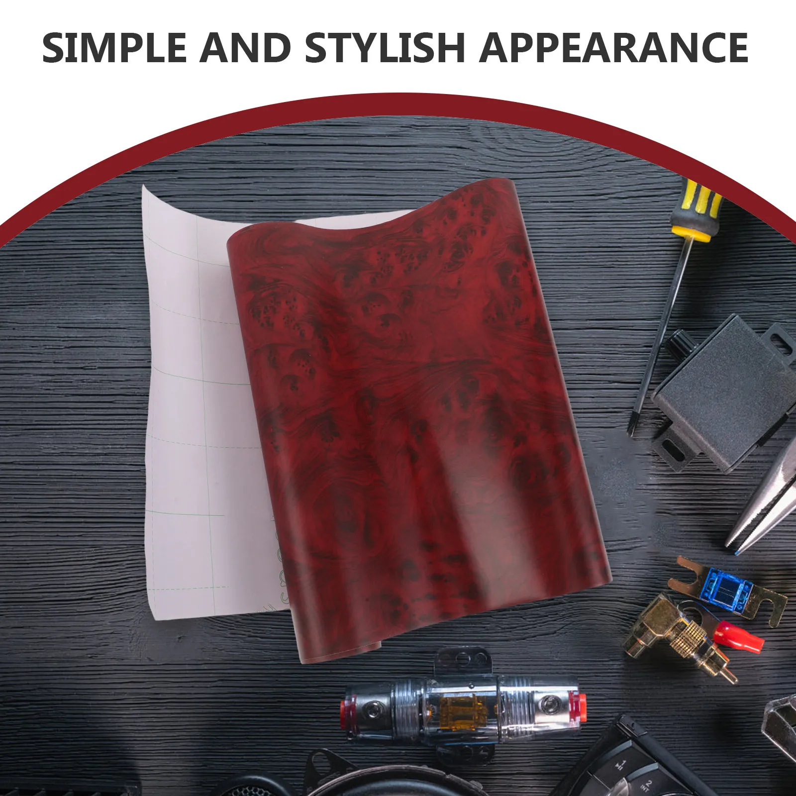 Wood Grain Car Interior Film 78.6x11.8 Self Adhesive Vinyl Wrap Dashboard Door Panels Bubble-Free DIY Protective Decorative Wrap