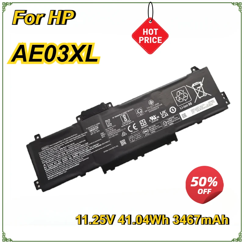 

New Laptop Battery AE03XL for HP 240 G10 14-EE 15-FC HSTNN-AB1B HSTNN-OB3E 11.25V 41.04Wh 3467mAh