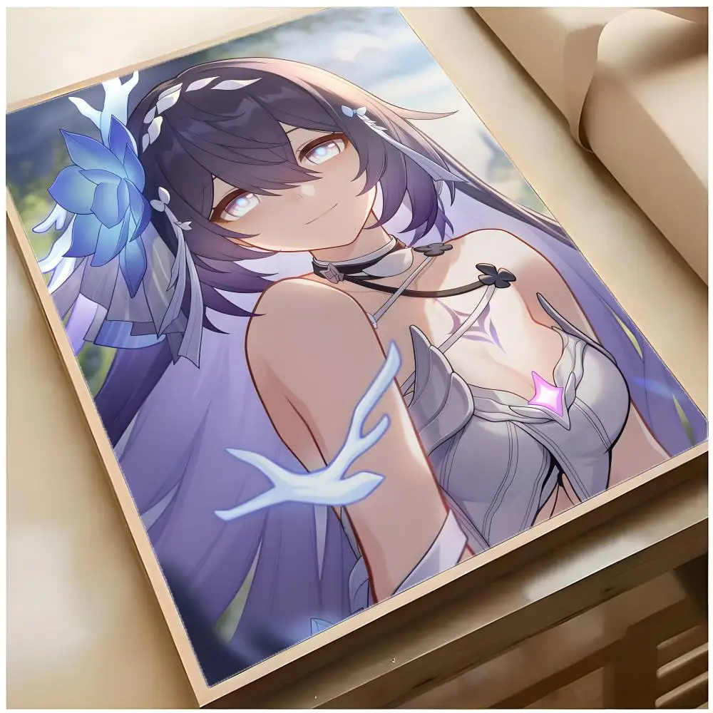 game character Star-Rail-Seele S-Seele Poster Top-tier Indoor room Decor Art & Household Decoration Presents