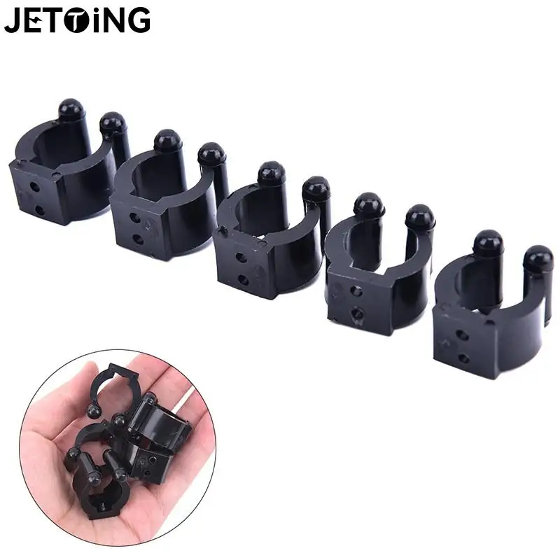 5pcs Fishing Rod Holder Plastic Club Clip Pole Storage Rack Tip Clamps Holder Without Screws Fishing Rod Rack Fishing Tackle