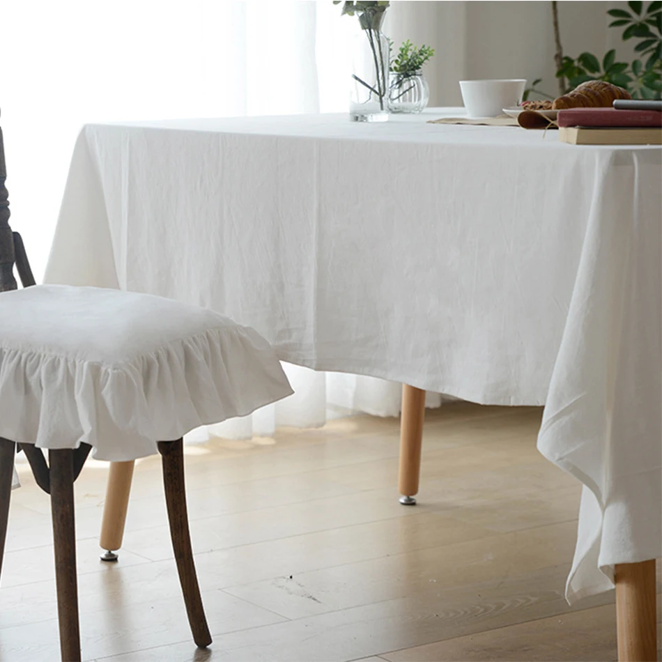 100% Cotton Washable Tablecloth for Wedding Party Dining Banquet Decoration Fabric Table Cloth Luxurious Table Cover Picnic Mat