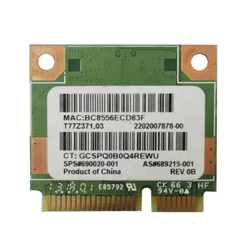 RALINK Reaktek RT3290RT 3290 pół-mini bezprzewodowa karta N MINI karta dla SPS 690020-001 689215-001 PCI-E WIFI 300 mb/s RT3290