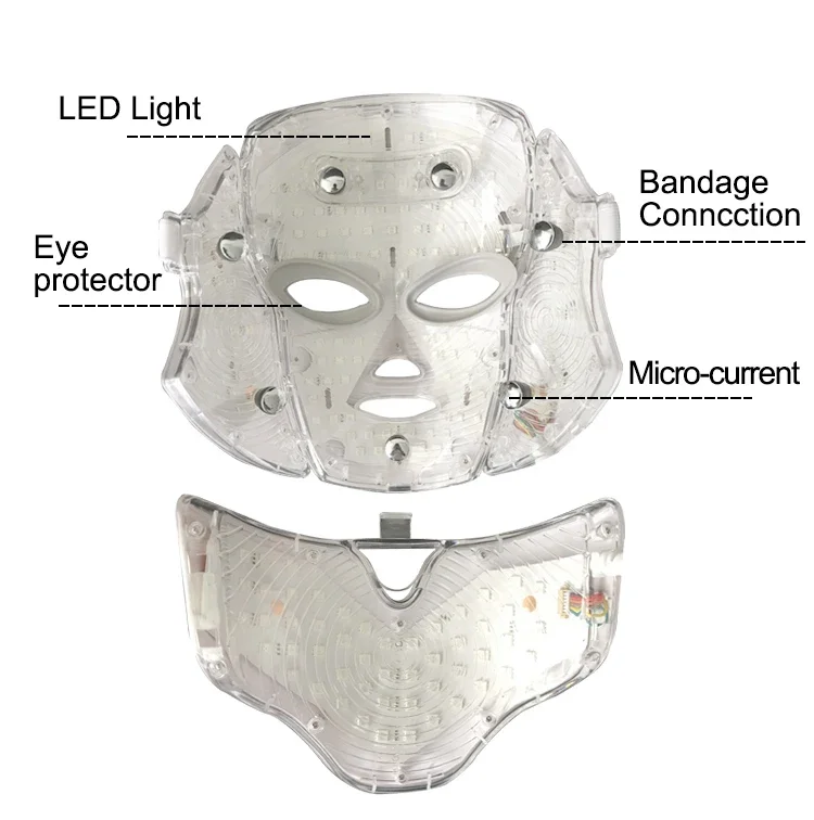 Masque facial anti-acné à LED, éclaircissant et blanchissant la peau, rétrécit les pores, améliore le raffermissement du visage, instrument de vie