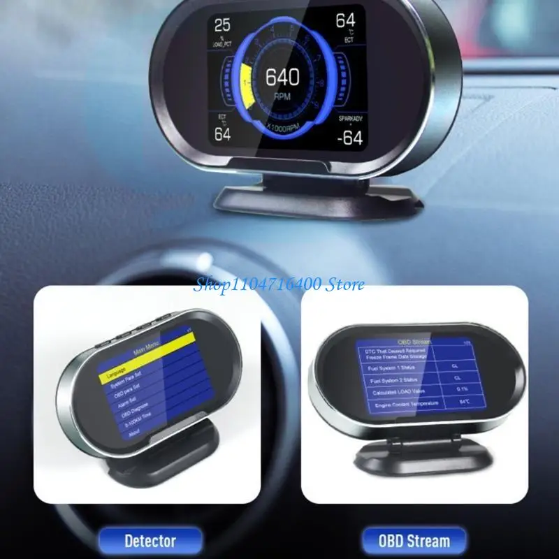 y1gd Car OBD2 Scanner HUD Head Up Display OBDII Code Reader 2 in 1 On-Board Computer