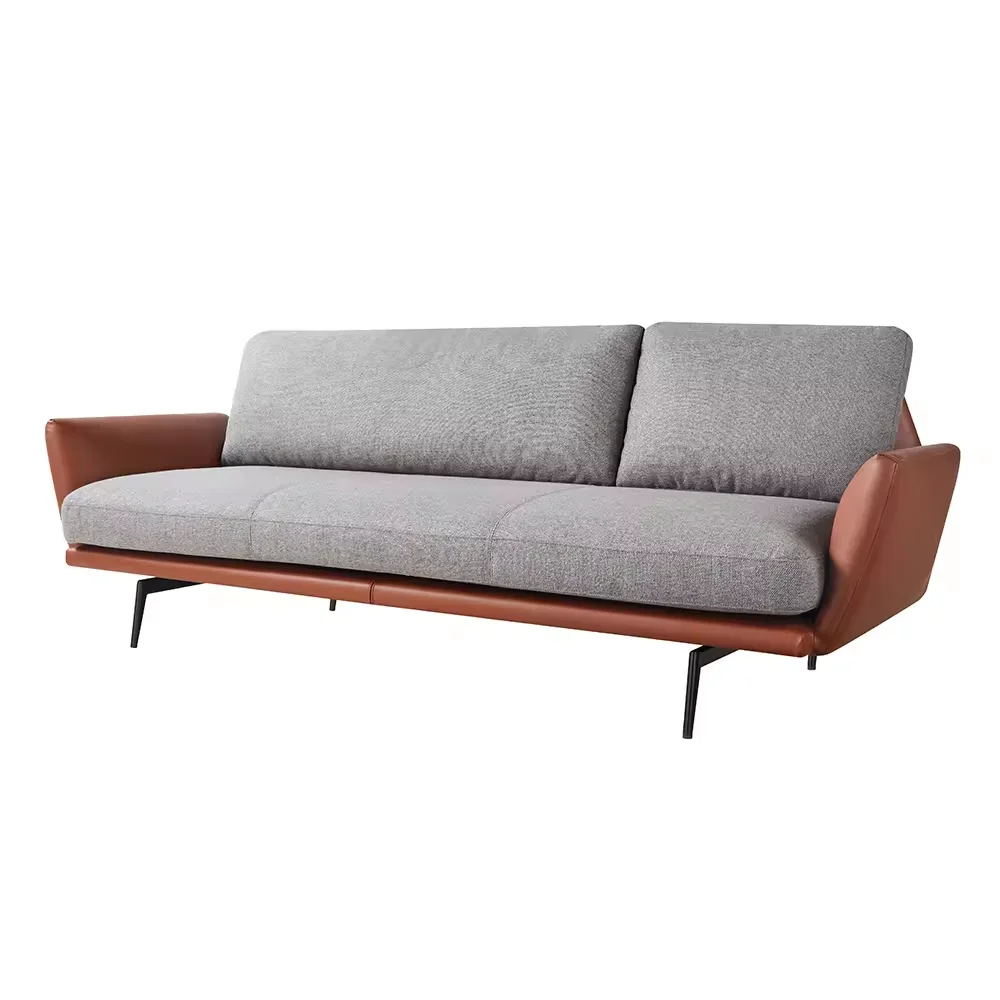 

#Factory Direct Sale Leather Fabric Minimalist Sofa For Living Room