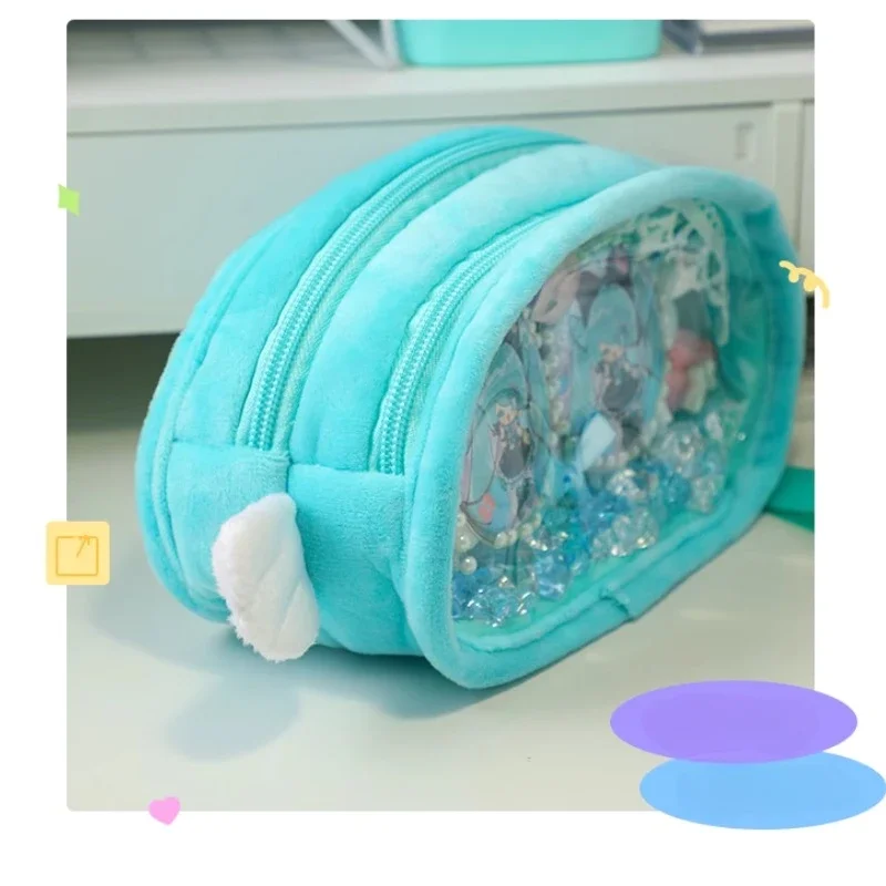 Miku Bleistiftbeutel Anime Peripherie Niedlicher Cartoon Diy Itabag Kawaii Große Kapazität Briefpapierbox als Geburtstagsgeschenk für Freunde