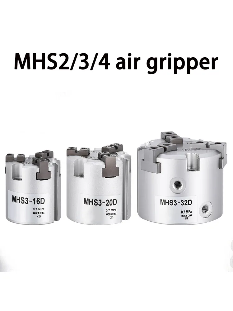 

MHS2/MHS3/MHS4 Series SMC Type Parallel Type Pneumatic Gripper MHS 16D 20D 25D 32D 40D 63D 80D Two-jaw Three-jaw Air Gripper