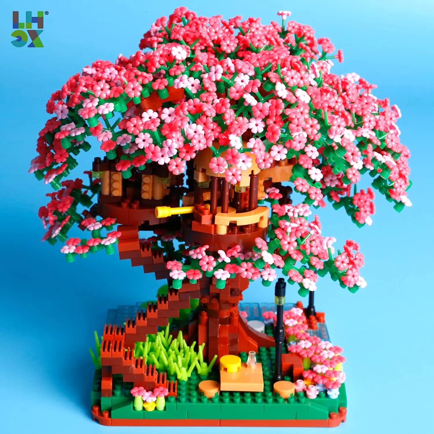 

Cherry Blossom Bonsai Tree Building Sets for Girls 2138pcs Mini Bricks Sakura Tree House Gift Choice for Kids and Adults