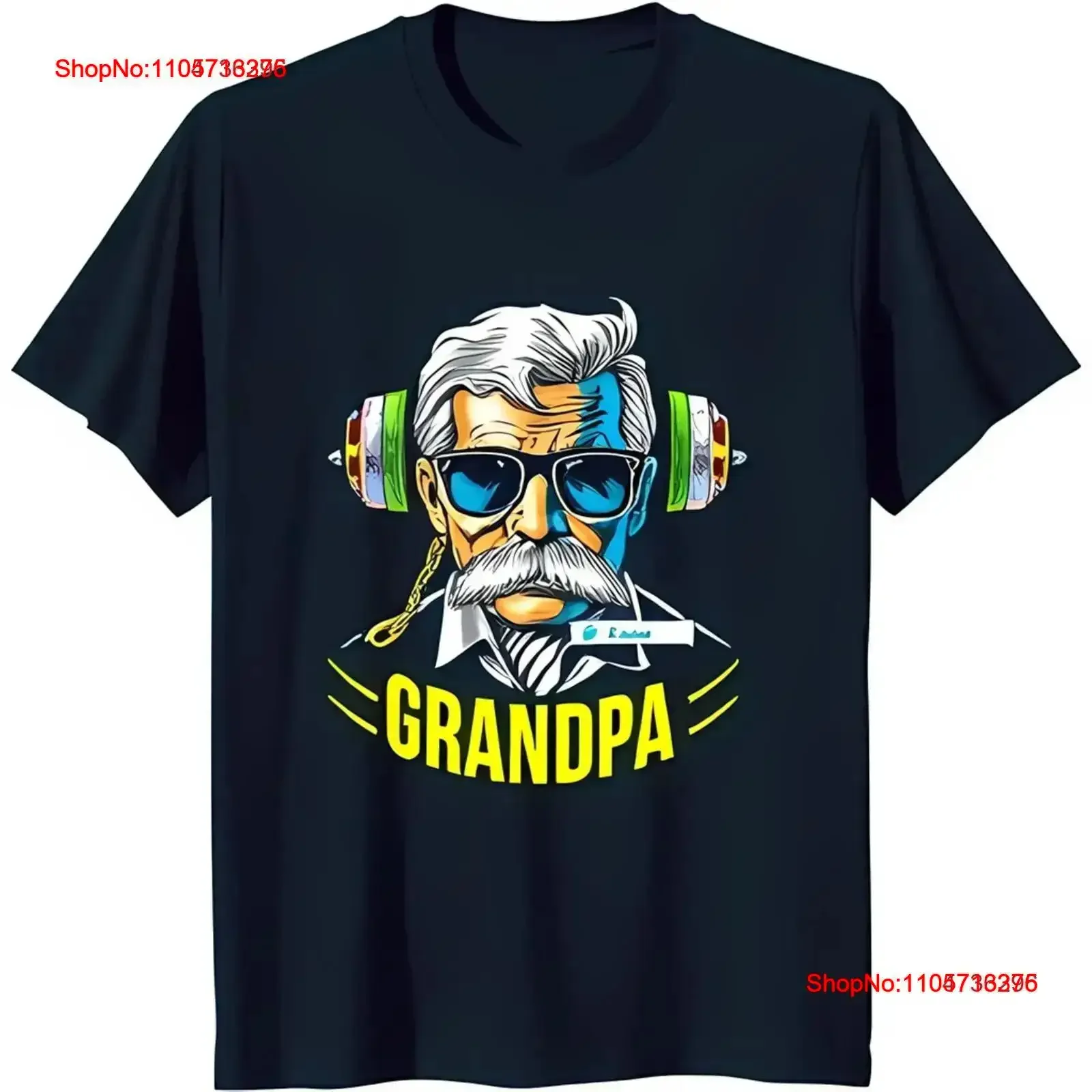 Cool Grandpa Rocking Out T Shirt for Men Black vintage Washed Top Everyday Wear Breathable Stretched homme Comfortable Soft