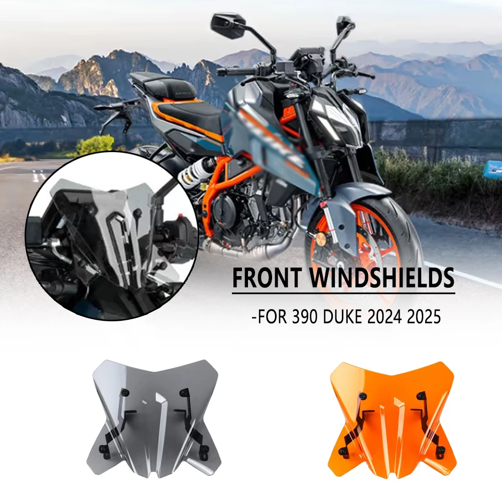 

2025 New Motorcycle Accessories Front Sport Screen Windshield Fairing Deflector Kits Fit For 390 Duke 2024 2025
