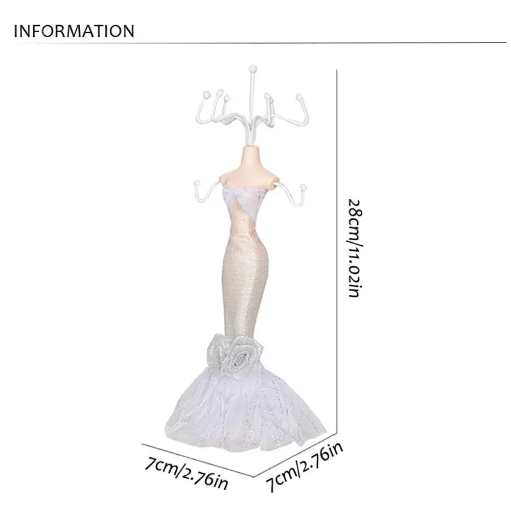 Organizer Rack Halskette Mannequin Display Stand Ring Prinzessin Abendkleid Schmuck Display Rack Blume Elegant