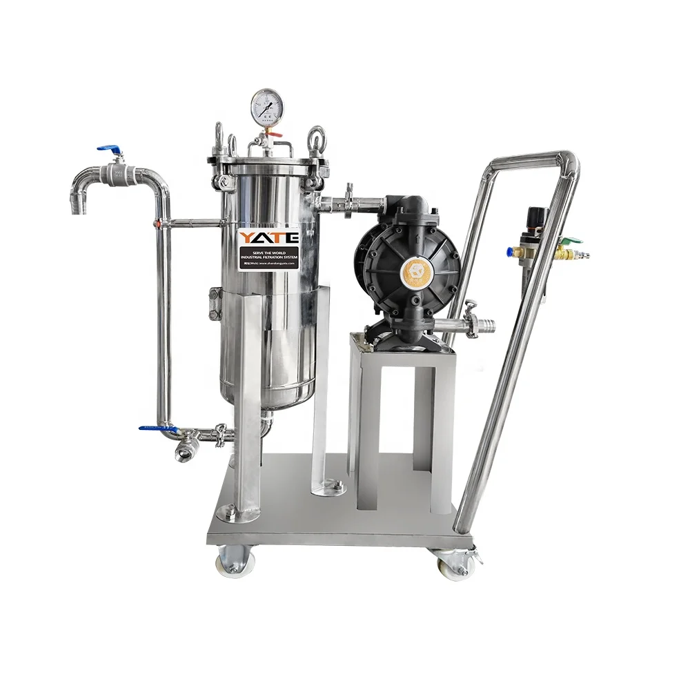 

Mobile food grade stainless steel filter housing honey filtration machine