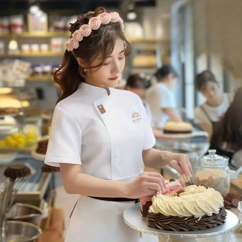 Atmungsaktives, leichtes Sommer-Küchenoberteil für Restaurant-Catering und professionelle Kulinarische Uniformen