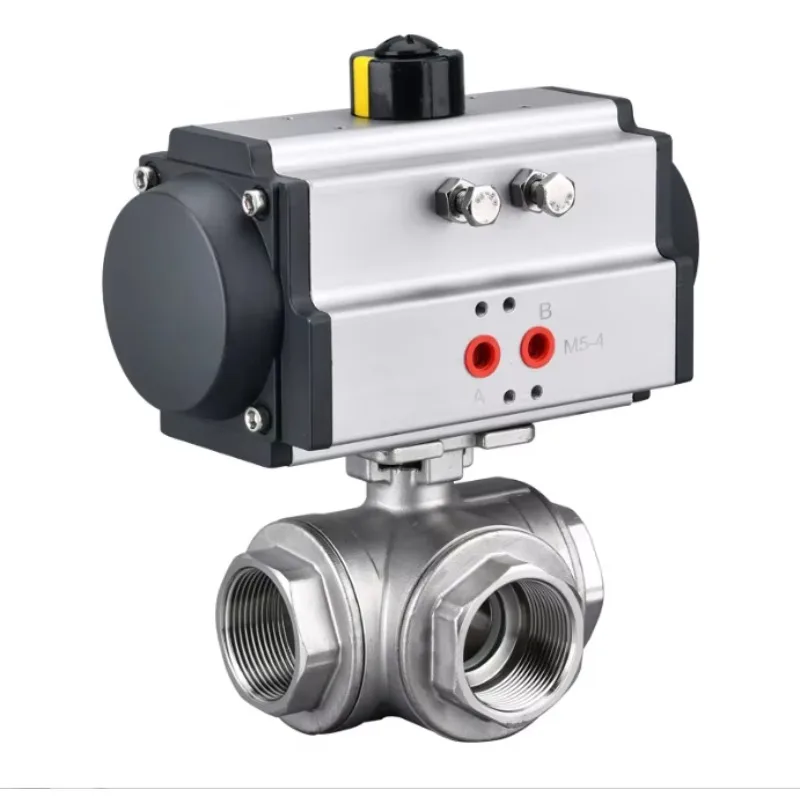 

Q614F Stainless Steel Pneumatic Three-Way Ball Valve Steam Internal Thread L/T Type Steering Diverter OEM Customization Support