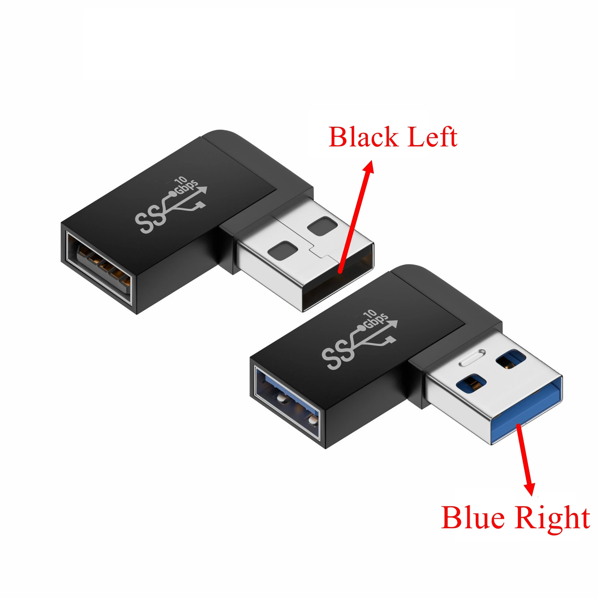 USB 3.0 Up&Down Angled Adapter A USB 3.0 Male to Female Extension 10Gbps U-Shape Converter L Type Plug Connector