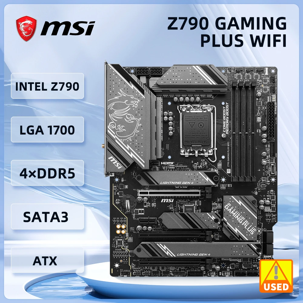 MSI Z790 GAMING PLUS WIFI Motherboard LGA 1700 Intel Z790 Mainboard support 14900K 14600 13900F 13400 12700F 12100 cpu DDR5 256G