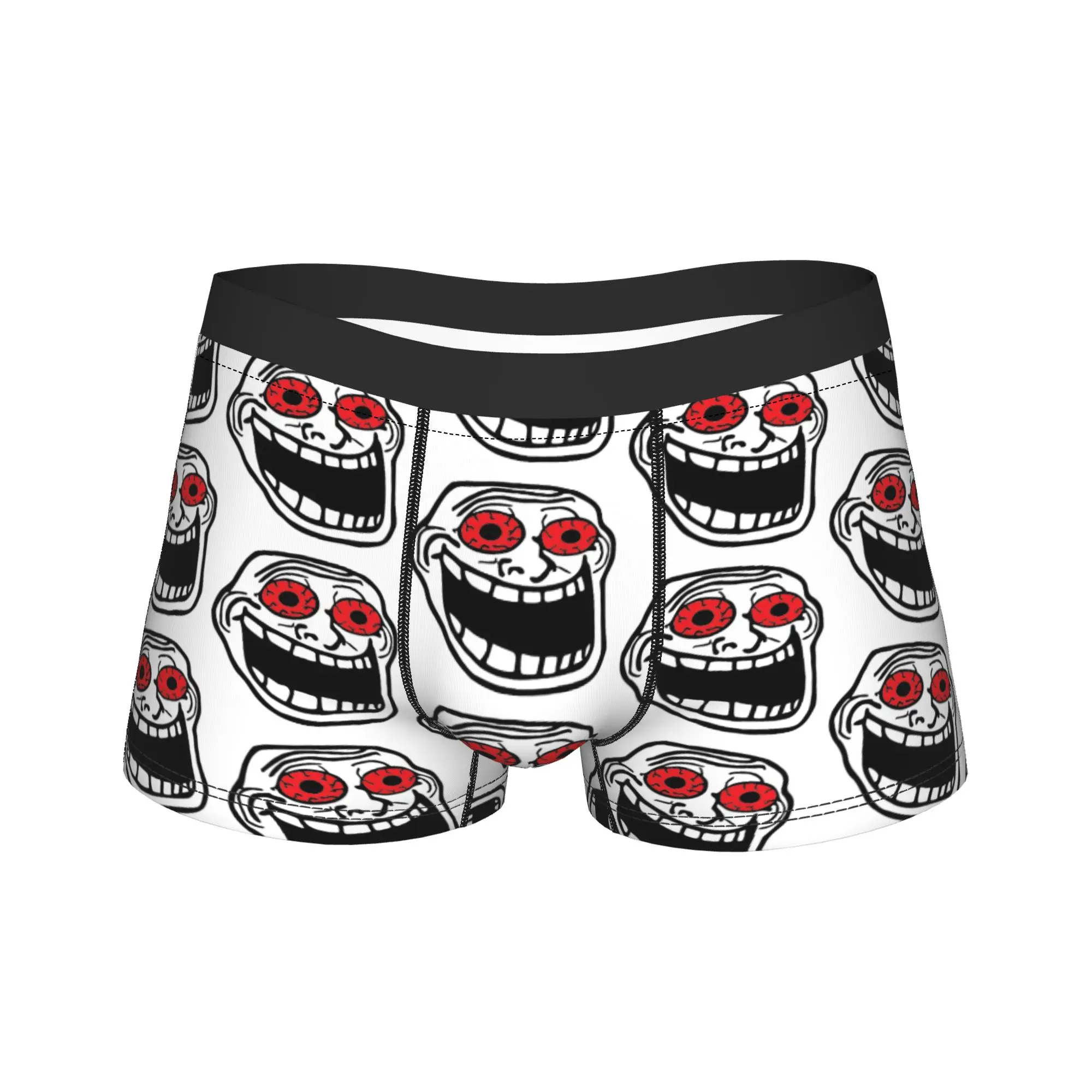 Rage Comic Trollfac Shorts Briefs Crazy  Underwear High Quality Men's Comfortable Boxershorts Printing Plus Size Underpants