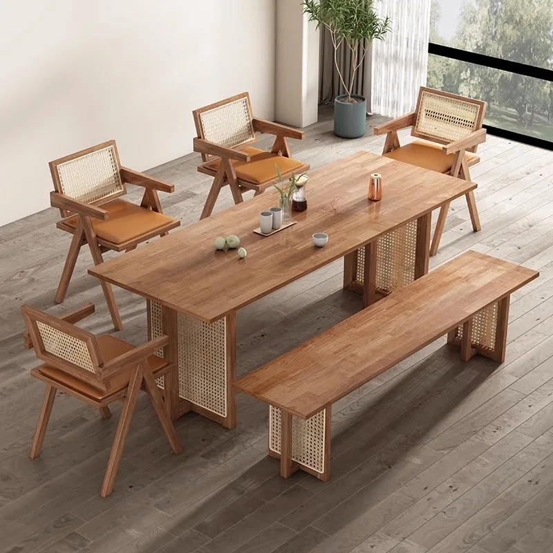 

Organizer Waterproof Dining Tables Small Office Modern Wood Coffee Tables Luxury Restaurant Mesas De Comedor Kitchen Furnitures