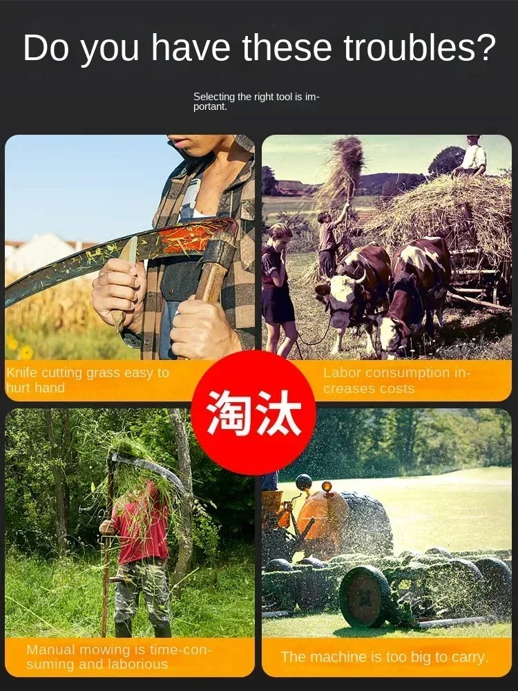 

Electric lawn mower Small household lawn mower Rechargeable Multifunctional lawn mower Weeding artifact