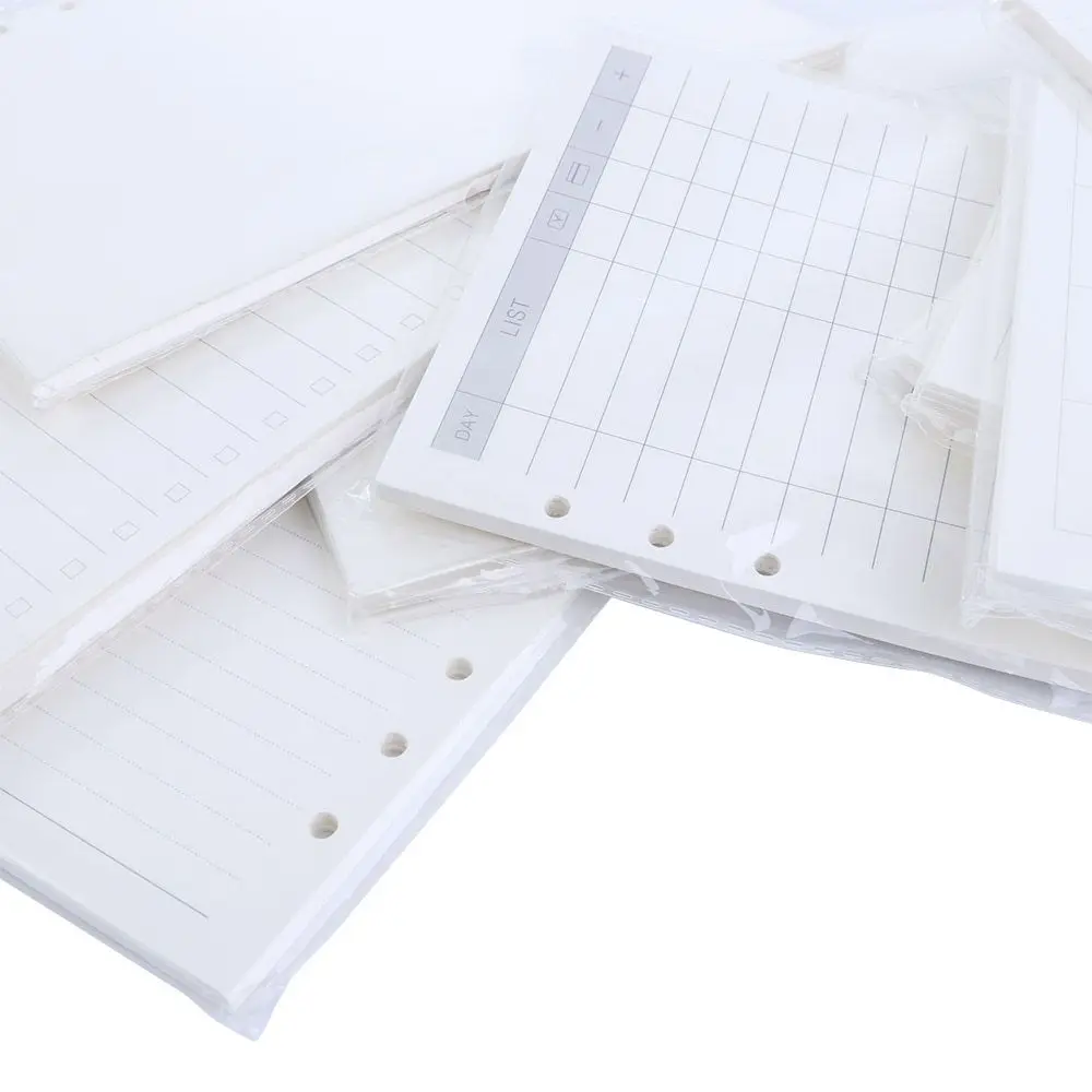 Estudantes dot line espiral fichário a5 a6 a7 planejador diário recarga de papel caderno folha solta página interna fichário dentro da página