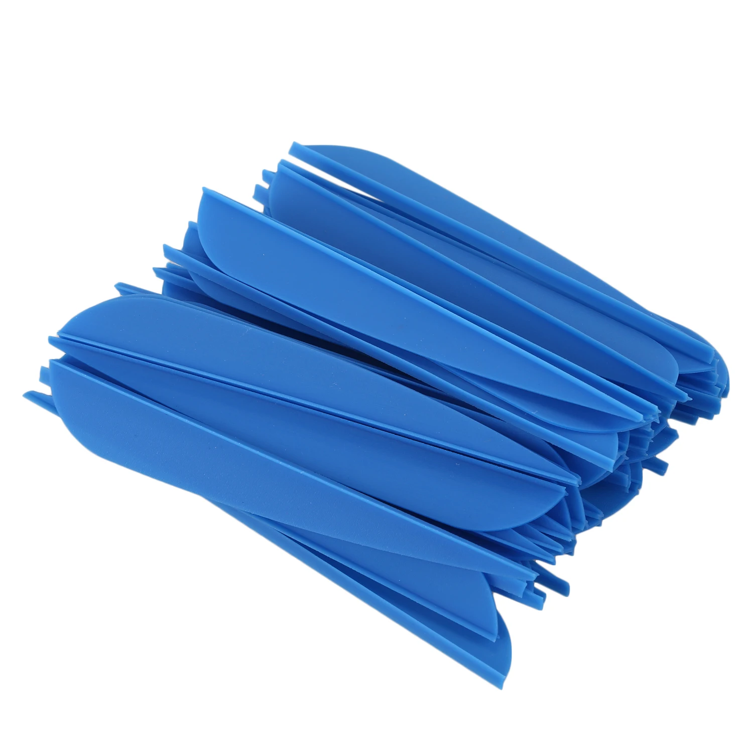 Arrows Vanes 4 Inch Plastic Feather Fletching for DIY Archery Arrows 50 Pack(Blue)