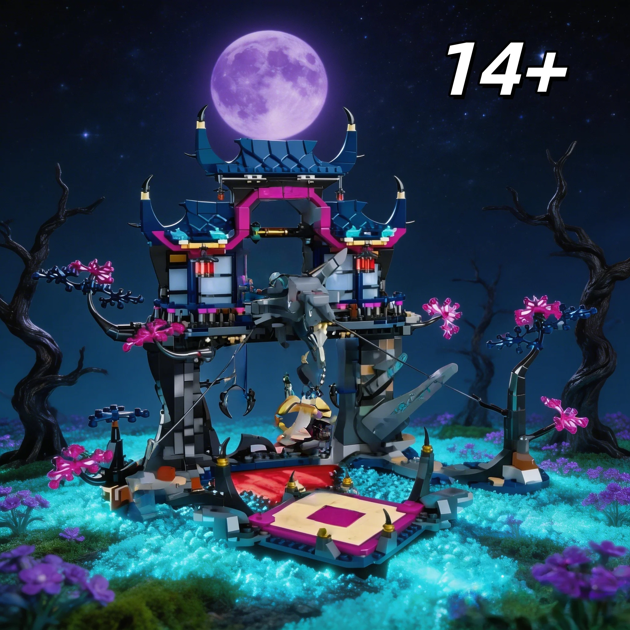 

MOC adult high-difficulty large-scale ninja dojo building blocks dark building assembly model desktop collection ornaments adult