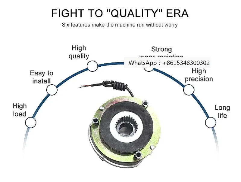 New electrom-agnetic spring-loaded 24V industrial bra-ke with static torque of 200 Nm TJ-B1-0.6 type